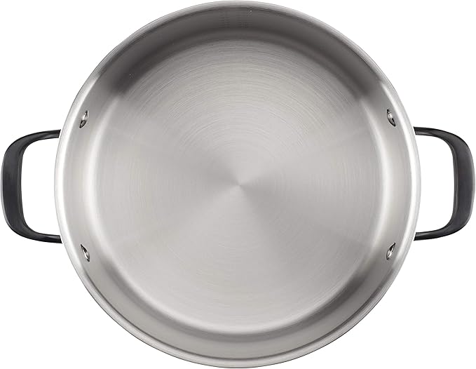 KitchenAid 5-Ply Clad Polished Stainless Steel Cookware Pots and Pans Set, 10 Piece