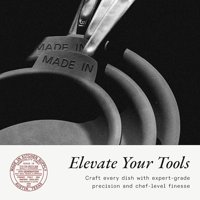 Made In Cookware - 3 Piece Set (Includes 8",10",12") Frying Pan Protectors - Graphite - Molded Silicone - Dishwasher Safe