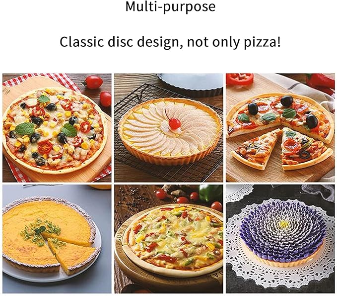 11 inch Pizza Pan With Holes, Carbon Steel Perforated Non-Stick Bakeware for Home Kitchen Oven, 2 Pack