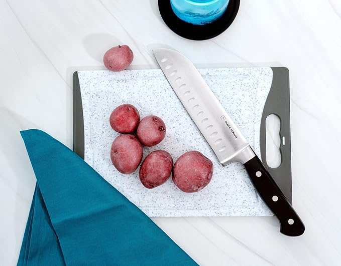 7-Inch Santoku Knife - Razor-Sharp High-Carbon Stainless Steel Blade, Forged Ergonomic Riveted Handle, Chef Knife for Chopping, Slicing & Dicing, Multipurpose Kitchen Knife, Home Chef
