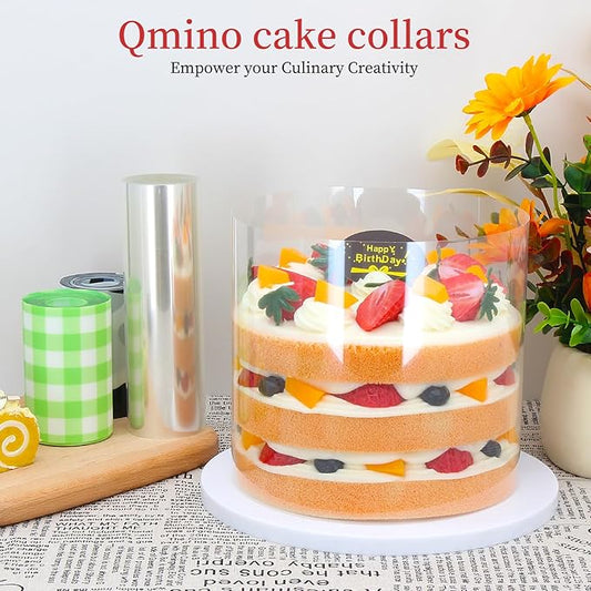 Cake Collar, Transparent Cake Rolls, Clear Cake Strips, DIY Acetate Sheet, Surrounding Edge for Baking Decorate, Chocolate Mousse Cake Elegant Cake Wrapping 6X394 inch