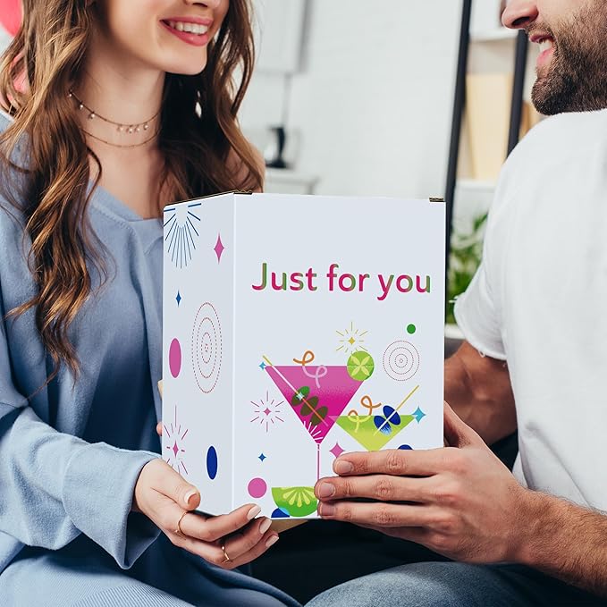 18th Martini Glasses Gifts for Women, Personalized Woman Gift Package Cocktail Glass Set for Her 18 Anniversary