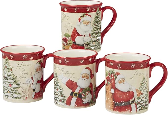 Holiday Wishes 16 piece Dinnerware Set, Set of 4, One Size, Mulicolored