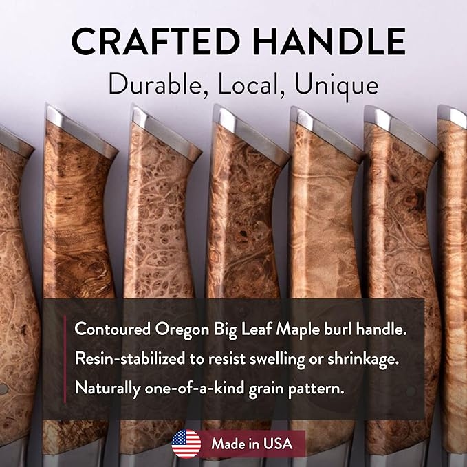 STEELPORT 10” Bread Knife – Multifunctional Serrated Kitchen Knife | Carbon Steel Blade for Sourdough, Bread, BBQ | Handcrafted Home & Professional Chef Tool with Oregon Maple Burl Handle
