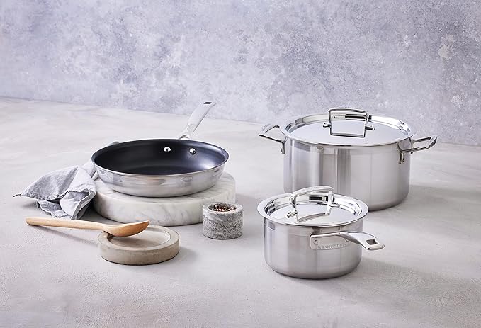 Le Creuset 3-Piece cookware Set Made of 3-ply Stainless Steel, 5381000010001