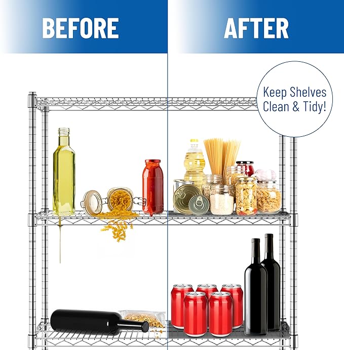 Sterling Shelf Liners Wire Rack Covers: Long-Lasting Shelf Liner Cover for Wire Shelving: Premium Cover Mats for Shelves in Pantry, Closet, etc: 18x36 Inch: Graphite, Set of 4