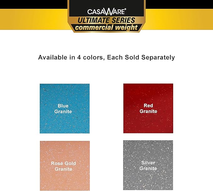 casaWare Ceramic Coated NonStick Heavy Weight 9-inch Square Cake Pan (Blue Granite)