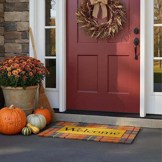Calloway Mills Fall Plaid Doormat (Multi, 17" x 29" x 0.60")