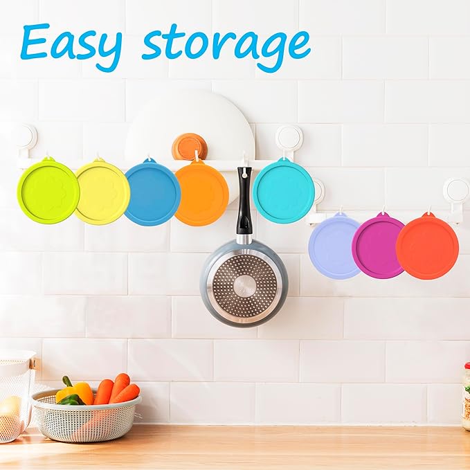 2 Cup Silicone Replacement Lids Storage Cover for Pyrex 7200-PC Glass Bowls (Container not Included) 8 Pack Microwave, Dishwasher and Freezer Safe