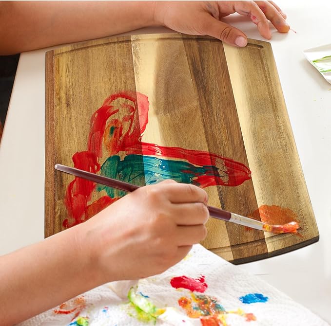 Patelai 12 Pack Large Cutting Boards Bulk Wooden Kitchen Chopping Boards for Crafts DIY Wedding Housewarming Gift(Acacia,12 x 9 Inch)