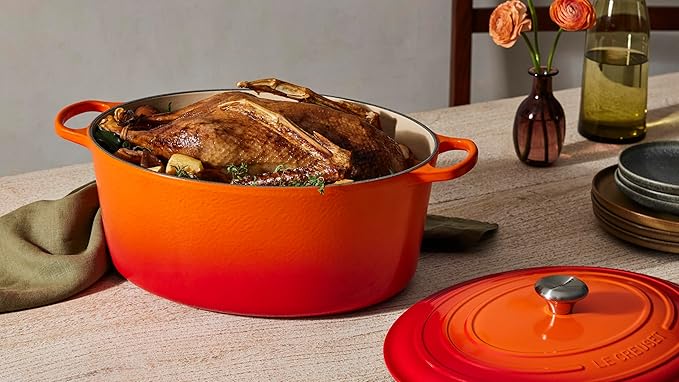 Le Creuset Enameled Cast Iron Signature Oval Dutch Oven, 15.5qt., White