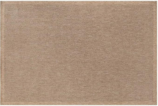 CAMILSON Easy Jute Rug 2x3, Indoor Outdoor Natural Color Fiber Area Rugs for Bathroom and Kitchen Rug, Herringbone Seagrass Boho Woven Design, Easy-Cleaning, Washable Outside Carpet Alfombras (2 x 3)