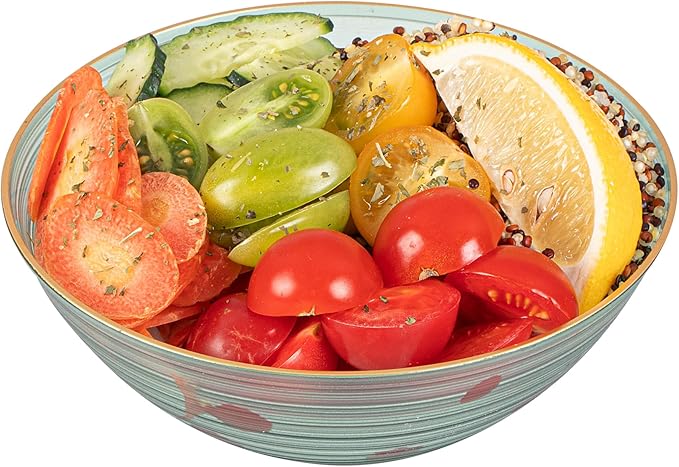 Restaurantware Plastic Bowls 100 Pcs 16 oz Gold Rimmed Disposable Soup Bowls Heavy-Duty Green Translucent Rippled Dinnerware Containers for Party, Desserts, Salads, Snacks, and Catering