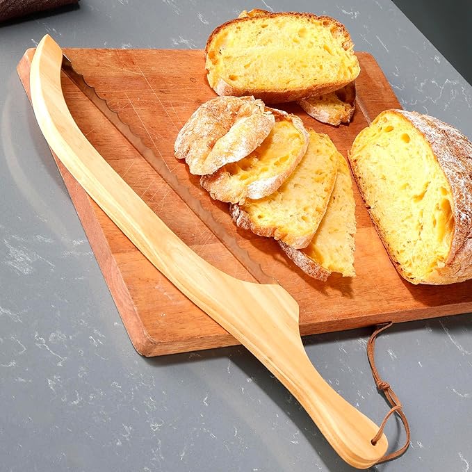 Sourdough bread knife, Bread slicer for homemade bread,15.7" Serrated, Bow Design, Easy Cutting, Suitable for More Foods