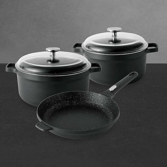 BergHOFF GEM 5Pc Non-stick Cookware Set, Best for Glass Top Cooktop and Gas Stove