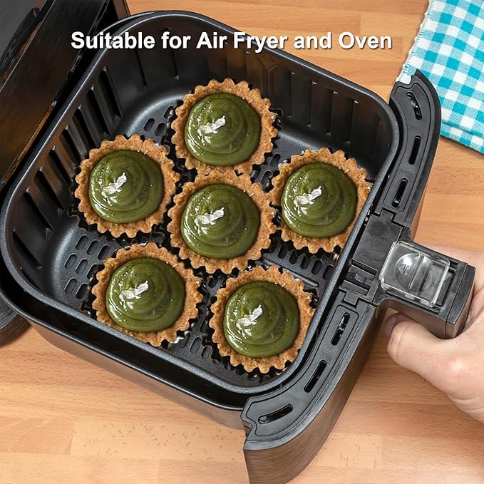 3 Inch Mini Quiche Pans 12 Pack, Round Egg Tart Molds with Removable Bottom. Small Tart Pans w/Non-Stick Coating Rugged Carbon Steel for Tartlets Shells Desert Making Christmas Festival Party