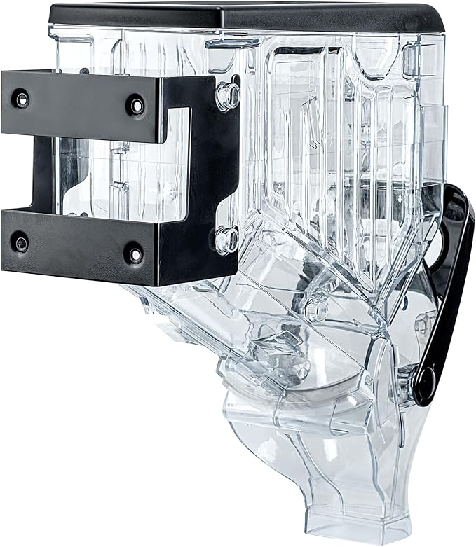 Restaurantware-Met Lux 2.1 Gallon Dry Food Dispenser, 1 Airtight Cereal Dispenser - Wall-Mounted, Single Control, 1 Black Plastic Grain Holder, For Snacks, Nuts, Or Coffee Beans