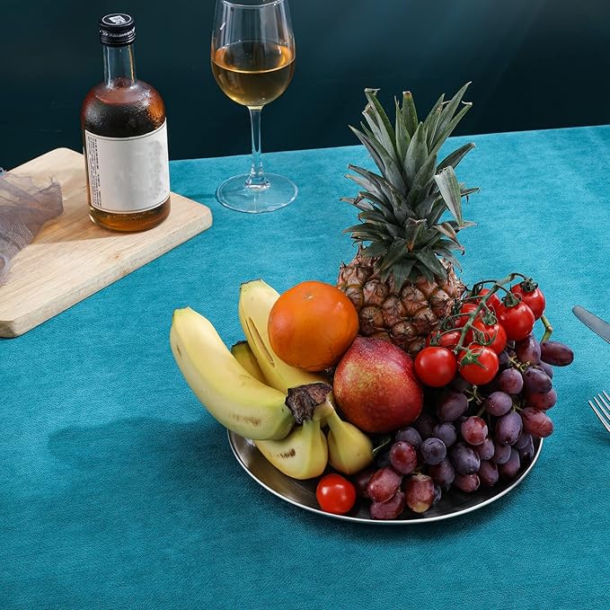 18/8 Stainless Steel Dinner Plate for Main Dishes, Grilled Meat, Dessert, Salad, and Fruit - 9 Inches (23 cm) Large Capacity(9in, 2pc)