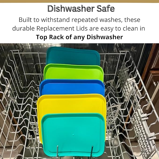 3, 6 & 9 Cup Blue Replacement Lids/Covers for Pyrex, Anchor Hocking & KlareWare Storage Bowls *Lids Only Glass Container Not Included* (3 Pack *One of Each Size*)