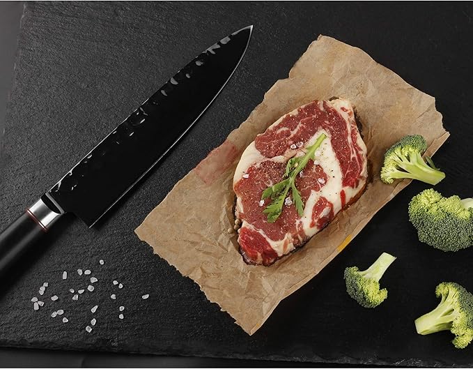 YOUSUNLONG Chef Knife 8 Inch Kitchen Knife -Japanese High Carbon Stainless Steel AUS8 Steel- Leadwood Handle -Cut meat and vegetables