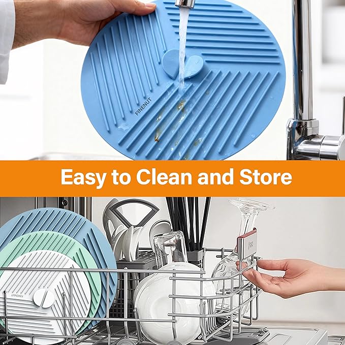 Silicone Lids for Bowls,Pots - 9-Pack Microwave Splatter Cover Food Storage Universal Multi-Use Lid & Trivet Mats with Non-Slip Suction for Pans,Plates, Cups Heat Resistant Dishwasher Safe