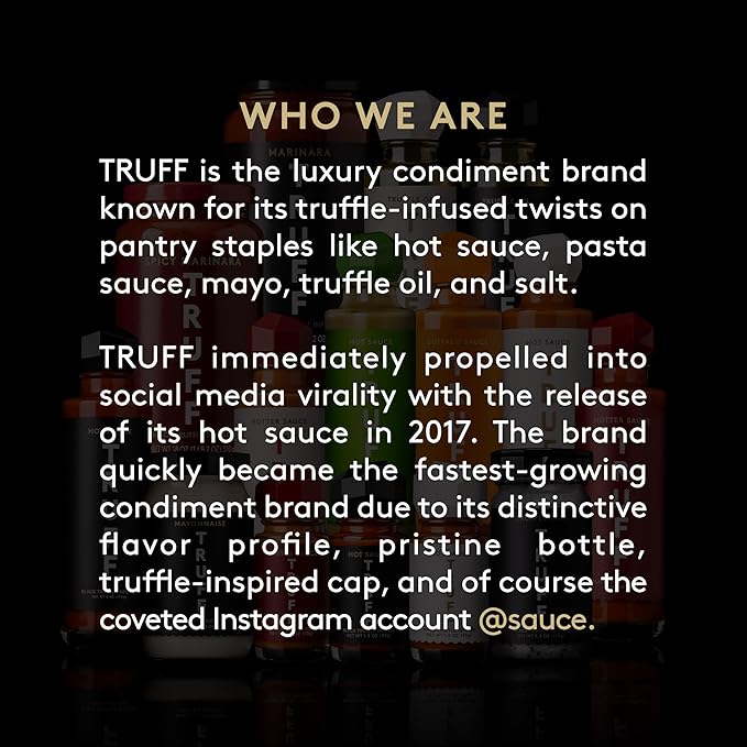 TRUFF Jalapeño Lime Hot Sauce, Gourmet Hot Sauce with Black Winter Truffles, Green Jalapeño Peppers, Black Truffle Oil, Unique Flavor Experience in a Bottle, 6 oz.