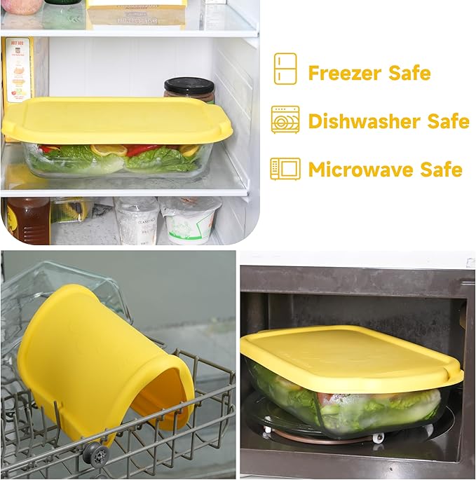 Silicone Lids for Pyrex 232丨232-D Glass Baking Dish, 1 Pack Silicone Lid for Pyrex Glass Baking Dish, Dishwasher & Freezer & Microwave Safe (Baking Dish Not included)