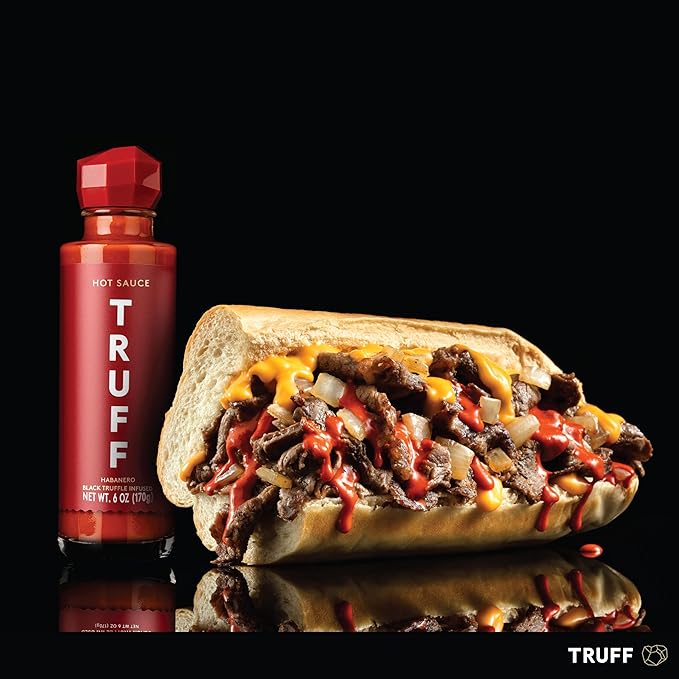 TRUFF Habanero Black Truffle Hot Sauce, Gourmet Hot Sauce with Jalapeño, Red Chili Peppers with More Heat, Black Truffle Oil, Agave Nectar, Hotter Flavor Experience in a Bottle, 6 oz.
