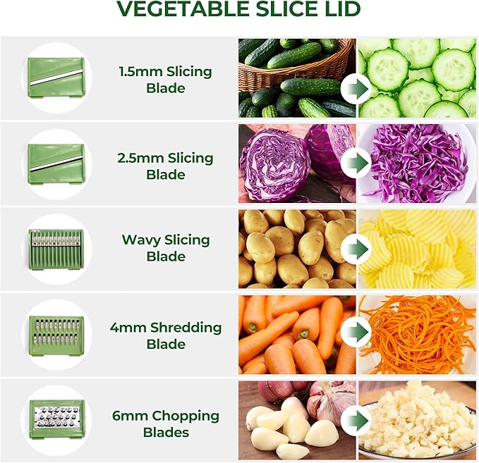 SUSTEAS Stainless Steel Salad Spinner Large, Vegetables Wash Bowl, Fruits & Herb Lettuce Dryer with 5 Blade Slicer Egg Yolk Strainer Shredder for Efficient Salad Preparation and Food Washing, 4.25Qt