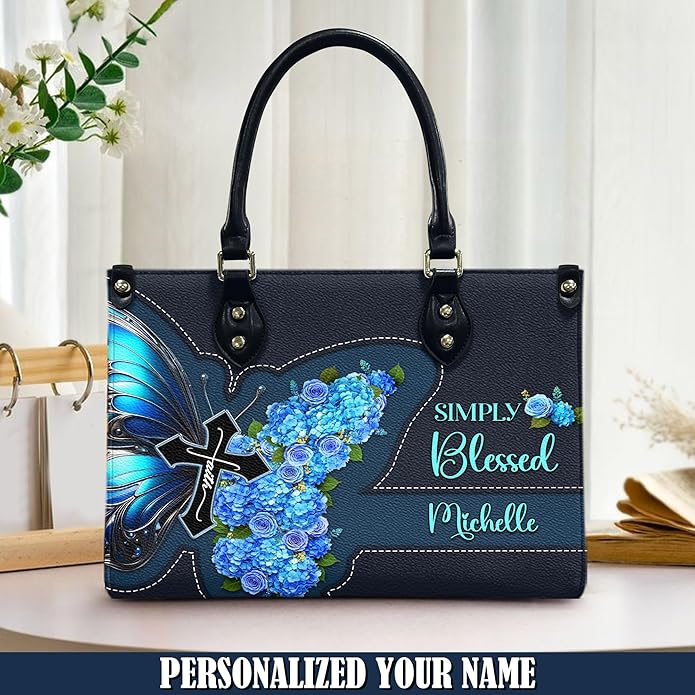THUYPT Personalized Christian Leather Handbags, Handbag & Purse With Bible Verse Religious Tote Bag, Gift for Women