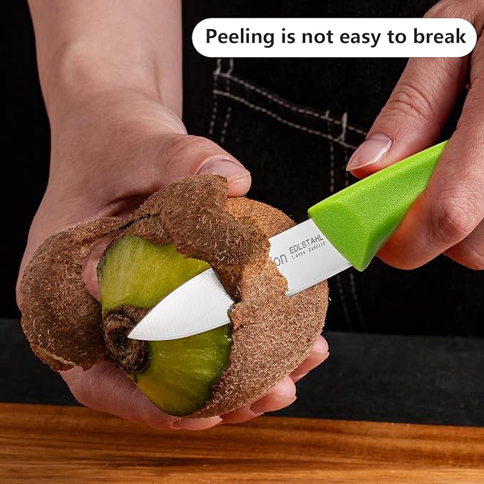 Paring Knife Fruit Knife Set (6 Pieces), Ultra Sharp Stainless Steel Vegetable and Fruit Knife with PP Plastic Ergonomic Handle for Cutting Fruits and Vegetables,Green