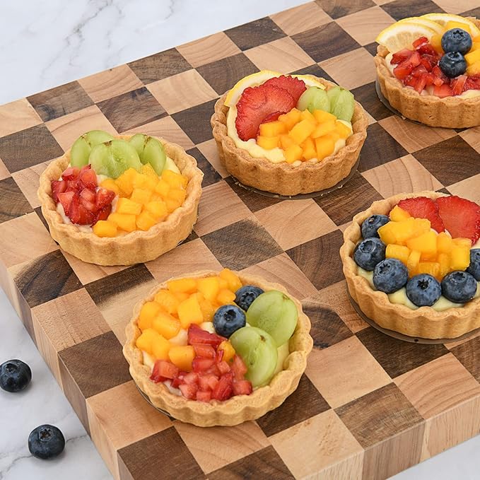 Mini Round Tart Pan with Removable Bottom, Nonstick Mini Pie Pans for Baking, Carbon Steel Quiche Pan Set for Cupcake Muffin Cakes and Desserts, Including 6 Tart Pan and 1 Tart Tamper (Multicolor)