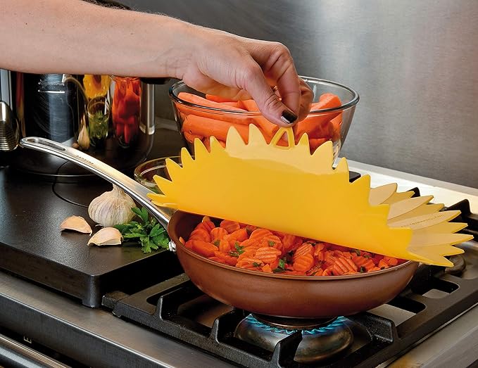 Charles Viancin - Sunflower Lid Gift-Box - Set of 4 Silicone Lids for Food Storage and Cooking - 11''/28cm + 9''/23cm + 6''/15cm + 4''/10cm - Airtight Seal on Any Smooth Rim Surface