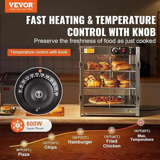 VEVOR foof Warmer Display (3-Tier(20"))