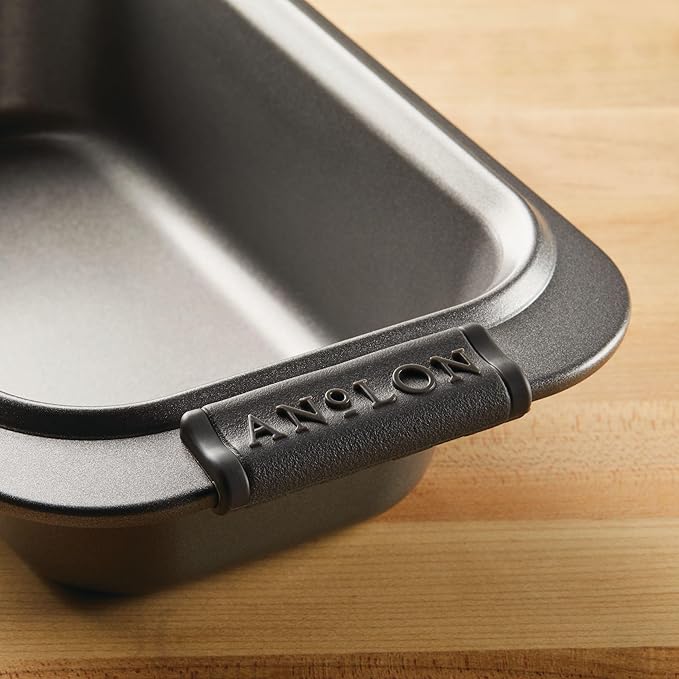 Anolon - 54709 Anolon Advanced Nonstick Bakeware/Baking/Loaf Pan with Grips, 9 Inch x 5 Inch, Gray