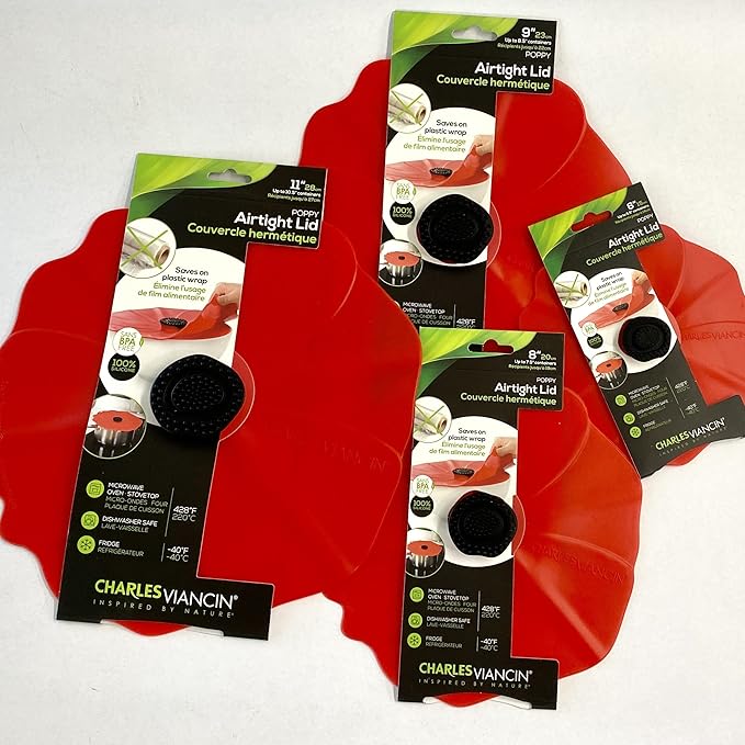 Poppy Design Silicone Pot Lids Set of 4 (6"/8"/9" & 11")