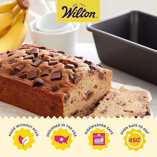Wilton Platinum Non-Stick 9 x 5 in Loaf Pan, Stainless Steel Bakeware, Made without PFAS, Packaging May Vary