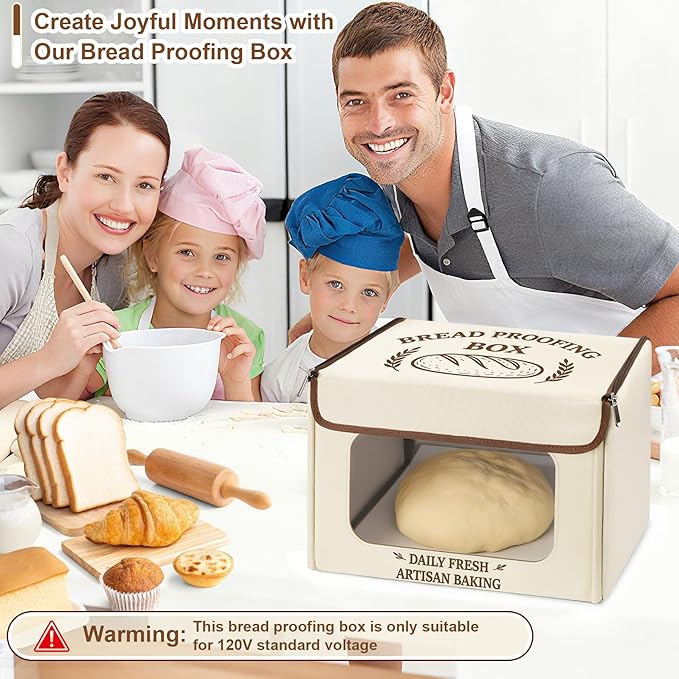 Antner Folding Bread Proofing Box with 70-131°F Temp Control & 99H Timer, Front-View Window Sourdough Proofing Box, Dough Proofer with Metal Rack for Sourdough, Pizza, Bread Baking, Yogurt, Kombucha