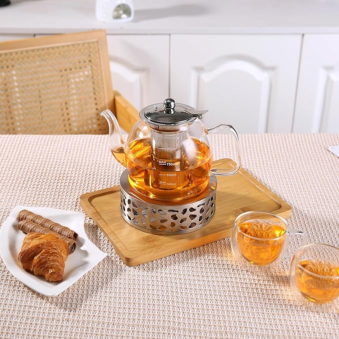 Stainless Steel Teapot Warmer, Tea Warmer for Teapot, Silver Color