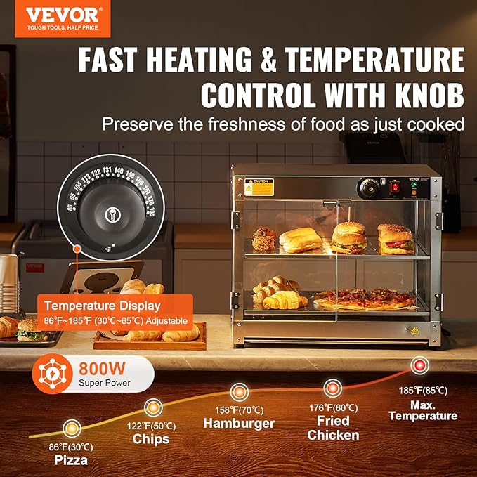 VEVOR foof Warmer Display (2-Tier(20"))