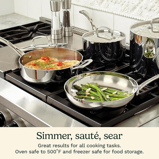 Cuisinart FCT-13 13-Piece Cookware Set French Classic Tri-Ply, Silver
