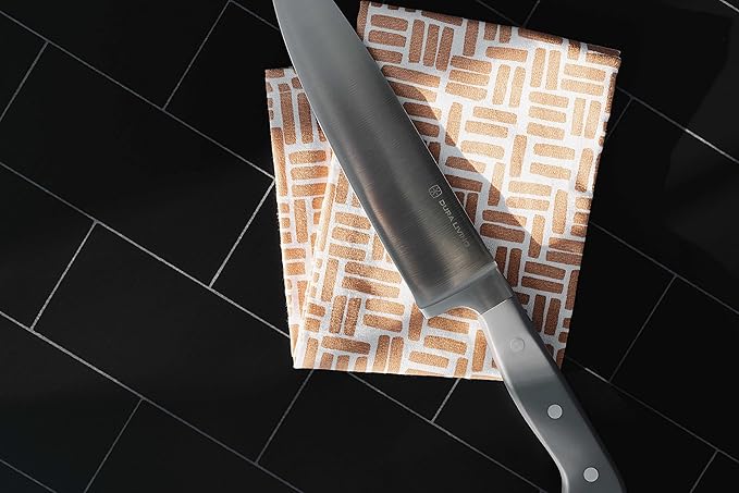 8 Inch Professional Chef Knife – High Carbon Stainless Steel, Razor-Sharp, Versatile Cooking & Cutting Kitchen Knife, Ergonomic Handle, Sleek Gray Design