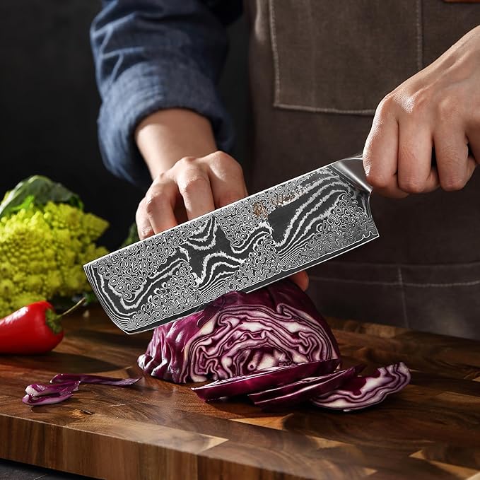 Wakoli NIT Nakiri Knife – 6.7-Inch Professional Damascus Vegetable Knife | 67-Layer VG10 Core Steel Blade | Ergonomic G10 Handle | High-Performance Kitchen Knife in Gift Box