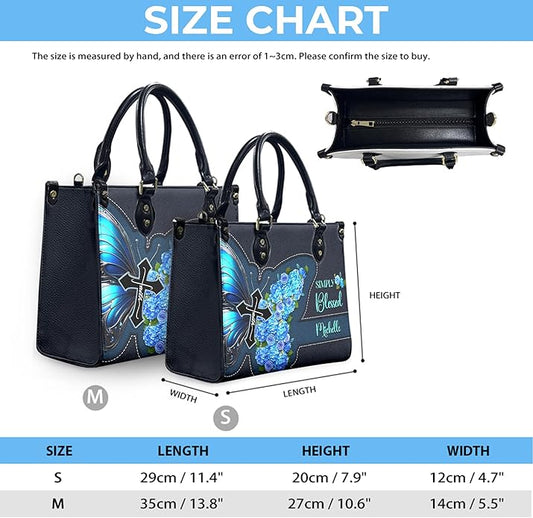 THUYPT Personalized Christian Leather Handbags, Handbag & Purse With Bible Verse Religious Tote Bag, Gift for Women
