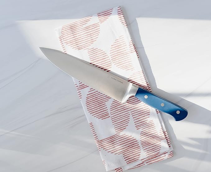 8 Inch Professional Chef Knife – High Carbon Stainless Steel, Razor-Sharp, Versatile Cooking & Cutting Kitchen Knife, Ergonomic Handle, Sleek Royal Blue Design