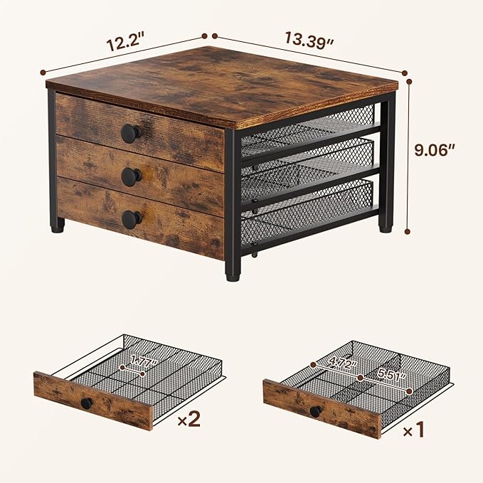Coffee Pod Holder for Counter, 3 Tier Coffee Pod Drawer for K Cup Capsules, 60 Capacity Pods Storage Organizer Cups Capsule with Sliding Baskets for Coffee Bar, Kitchen