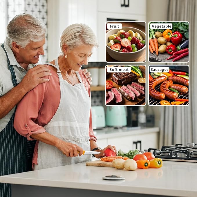 Paring Knife Fruit Knife Set (6 Pieces), Ultra Sharp Stainless Steel Vegetable and Fruit Knife with PP Plastic Ergonomic Handle for Cutting Fruits and Vegetables.