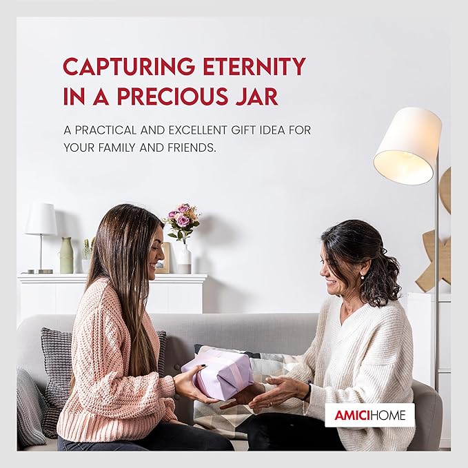 Amici Home Maddox Metal Coffee Canister | Dry Food Storage Container | Speckled Cream Canister for Kitchen Countertop | Storage Jar for Coffee with Handle | 44 Oz