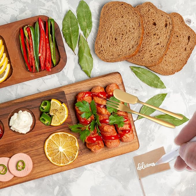 48Pcs Charcuterie Boards Accessories Gold Charcuterie Utensils Butter Spreader Knives Set Stainless Steel Cheese Mini Serving Tongs Spoons Forks Dipping Bowls Toothpick Flags Utensil for Pastry Making