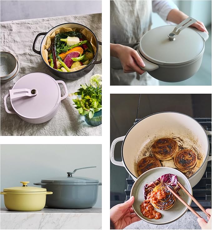 Vermicular Oven Pot 2.0 | Lightweight Enameled Cast Iron Pot | 26cm (5.9 Qt) | Non-Toxic | Induction-compatible | Dutch Oven | Made in Japan | Matte Himalayan Pink